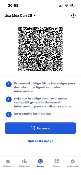 Código QR Venta cromos