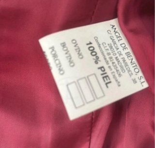 Chaqueta Cuero Negra y Roja Talla 40