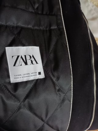 Chaquetón ZARA Negro Talla XXL Nuevo