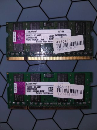 2 Módulos Memoria RAM Kingston DDR2 2GB