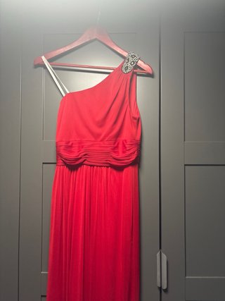 Vestido largo rojo para graduación corte inglés