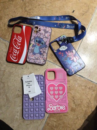 Fundas iPhone 12 Barbie, Coca-Cola, Stitch