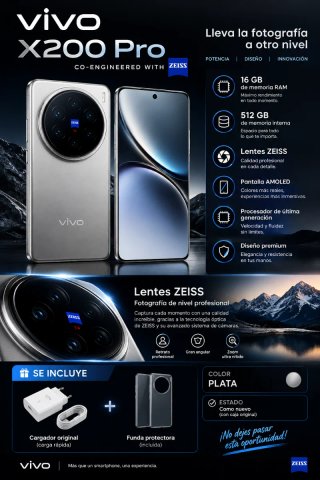 Vivo X200 Pro 512GB Plata