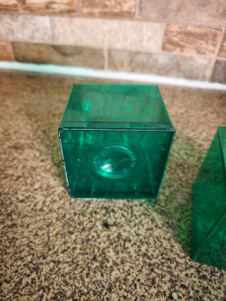 2 Caixas mealheiro Estilo Bloco Verde
