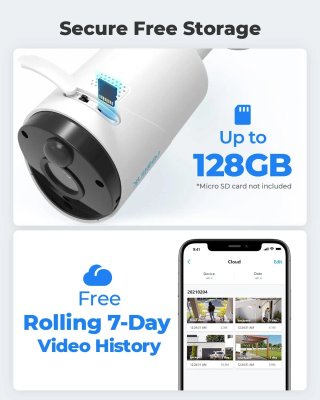 Cámara operada wirereless con 3MP Night Vision, AI