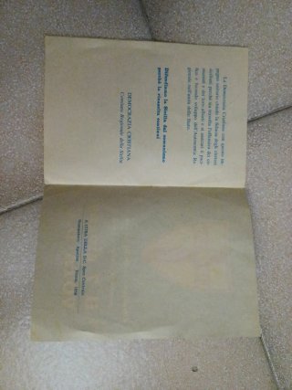 Programma vintage della Democrazia Cristiana