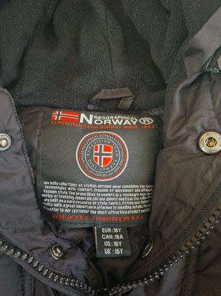 Chaquetón Geographical Norway Negro Talla 16 años