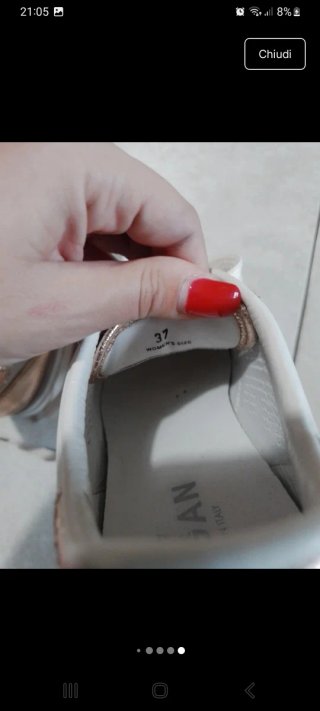 Sneakers Hogan donna pelle oro e bianche