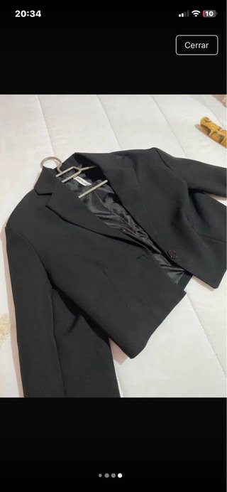 Chaqueta americana corta negra