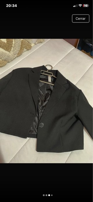 Chaqueta americana corta negra
