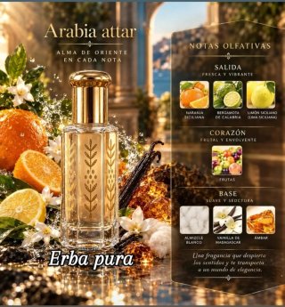 Perfume árabe Erba pura attar  de lujo 9ml