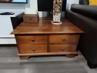 Mesa de Centro Baúl de Madera Maciza