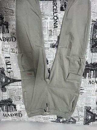 Pantalones Largos Cargo Beige