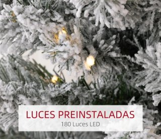 Árbol de Navidad Artificial Nevado 210 cm