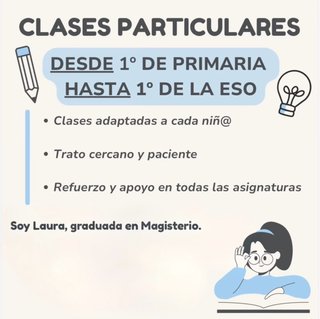 CLASES PARTICULARES 1° DE PRIMARIA HASTA 1° ESO