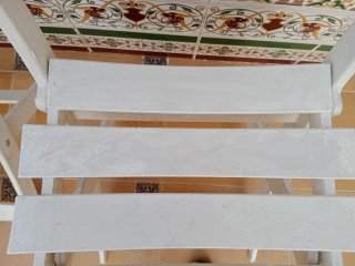 Set di 4 sedie da esterno bianche
