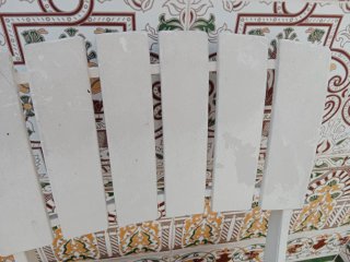 Set di 4 sedie da esterno bianche