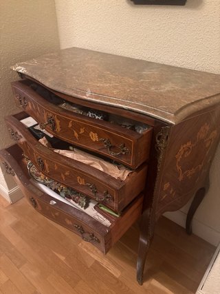 Cómoda Luis XV Mármol y Madera