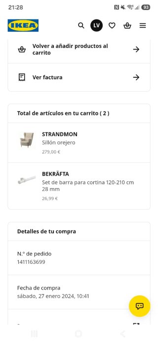 Sillón Orejero IKEA Beige