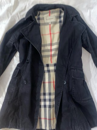 Gabardina Burberry Negra Talla XS negro degradado