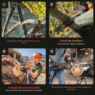 Motosierra Eléctrica Dnipro-M 2400W, Espada 40 cm