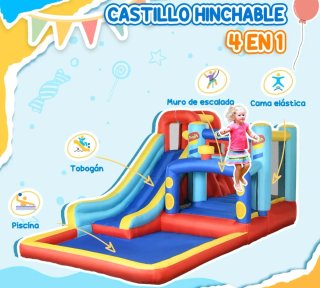 .Castillo Inflable de 3-8 Años con Soplador Tobogá