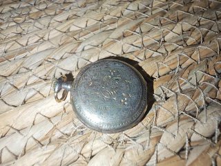 Reloj Bolsillo Acero Chapado Oro Antiguo