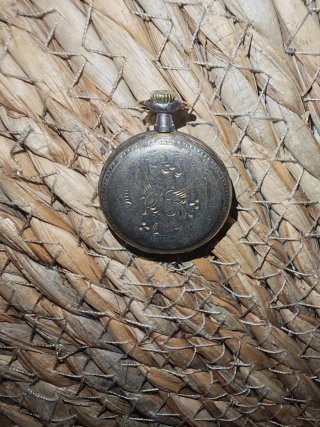 Reloj Bolsillo Acero Chapado Oro Antiguo