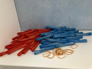 Bigudíes Rígidos Peluquería (Rojo y Azul) 60 uds.