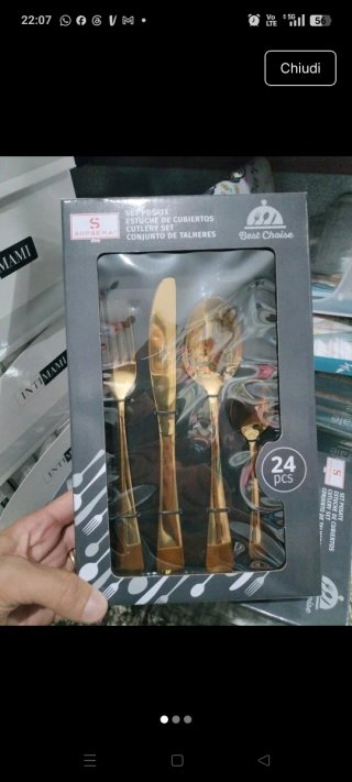 Set posate 24 pz Suprema placcate oro