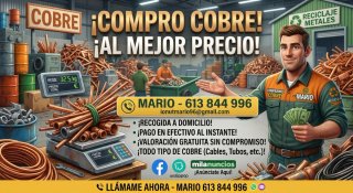 ​¡COMPRO COBRE AL MEJOR PRECIO!