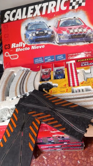 Scalextric C3 Rally Efecto Nieve + 2 Cruces