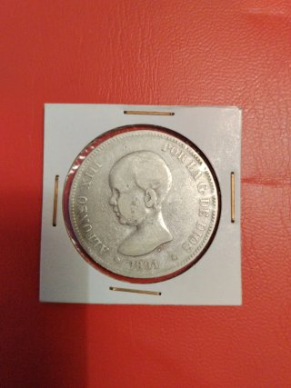 5 Pesetas Plata 1891 Alfonso XIII