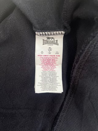 Sudadera Lonsdale sin mangas negra