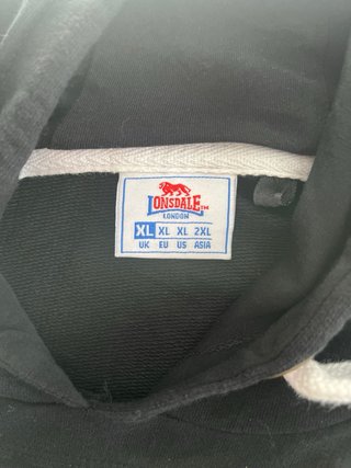 Sudadera Lonsdale sin mangas negra