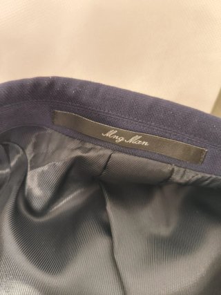 Chaqueta de traje azul marino MANGO MAN.