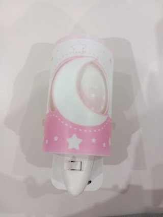 Luz nocturna infantil estrellas rosa