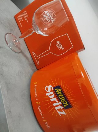 6 Bicchieri Aperol Spritz più portaghiaccio NUOVI