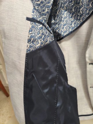 Chaqueta americana COOBIKE azul claro.