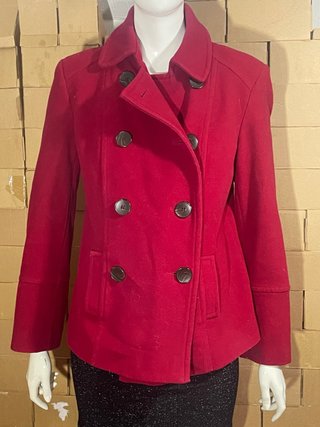 Abrigo Rojo Zara Basic Talla S