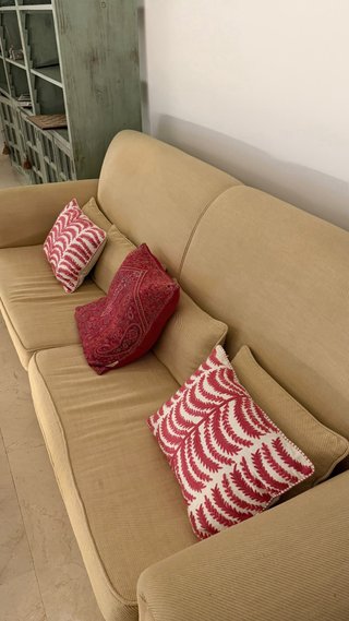 Sofá de 3 plazas beige