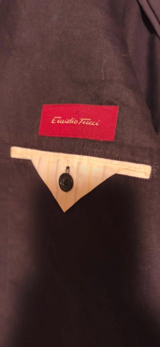 trajes de caballero , 1 negro con rayas y 2 azule