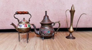Set di 3 teiere decorative