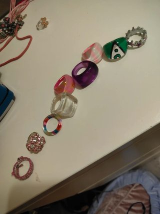 Lote de 9 Anillos de Colores