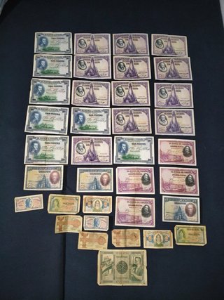 Lote Billetes Pesetas Antiguos España