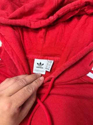 Talla L Sudadera Adidas Roja Oversize