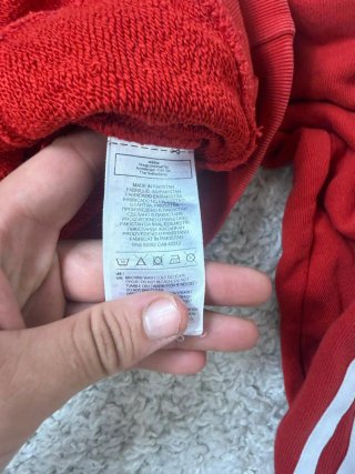 Talla L Sudadera Adidas Roja Oversize