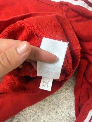Talla L Sudadera Adidas Roja Oversize