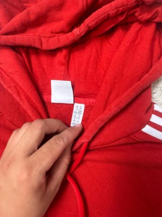 Talla L Sudadera Adidas Roja Oversize
