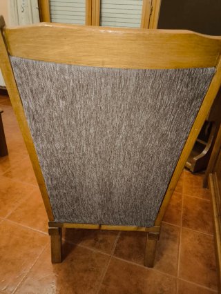 2 Sillones de Madera Maciza y Tela